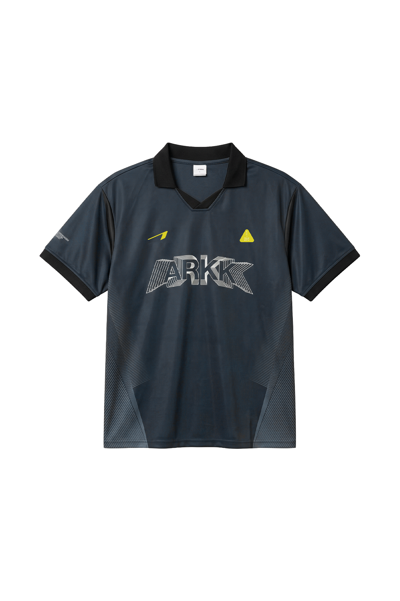 ARKK Apparel Football Shirt | Navy Black Yellow T-Shirt